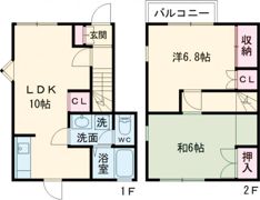 オーシャンハイツの間取り画像