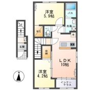 仮）水戸市堀町新築アパートの間取り画像