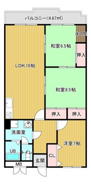toU真美ケ丘の間取り画像