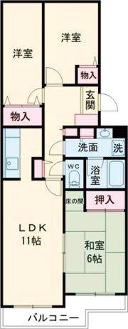 シャトーム吉川の間取り画像