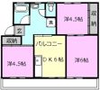 川田コーポラス Aの間取り画像