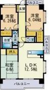 ボヌールふぢの間取り画像