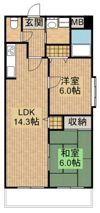 ハイデ上町の間取り画像