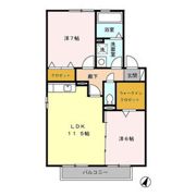 フェイバリット タウン Bの間取り画像