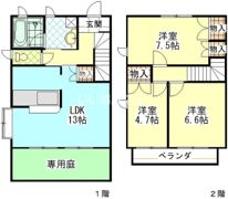 しあわせ野41号棟の間取り画像