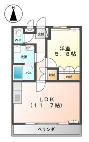 エスポアールSⅡの間取り画像