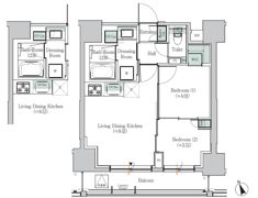 ONE ROOF RESIDENCE ASAKUSABASHIの間取り画像