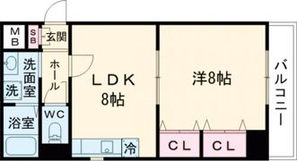パシフィック神戸桜筋北館の間取り画像