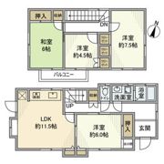 横戸町戸建の間取り画像