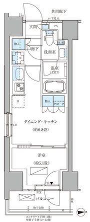 パークアクシス品川天王洲アイルの間取り画像