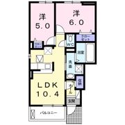 ファミール 椿 Ⅱの間取り画像