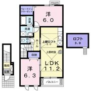 アイリス Aの間取り画像