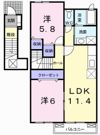 ベル ブリーズⅡの間取り画像