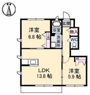 パインテイル A棟の間取り画像