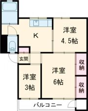 城山パレスの間取り画像