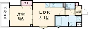ラモーナ諸福Ⅲの間取り画像