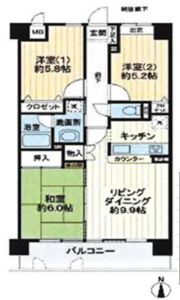 グレンモア八王子本町の間取り画像
