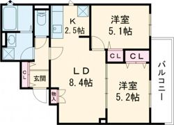 ラモーナ諸福Ⅲの間取り画像