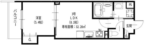 ラモーナ諸福Ⅲの間取り画像