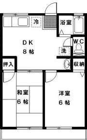 桐山ハイツの間取り画像