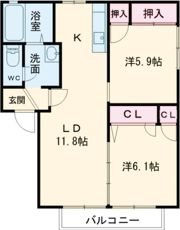 フォーレス高松 Aの間取り画像