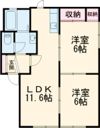 コスモスハイツB棟の間取り画像