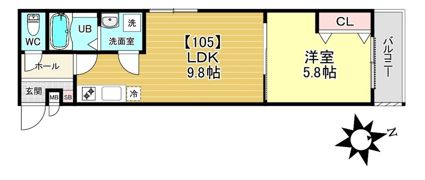（仮称）深草小久保町 新築アパートの間取り画像