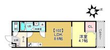 （仮称）深草小久保町 新築アパートの間取り画像
