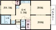 エクセル横田Bの間取り画像