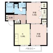 グリーンパールBの間取り画像