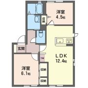 クレアール B棟の間取り画像
