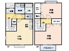 中丘ハイツBの間取り画像