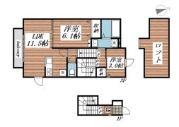 ベルリード吉岡上町Aの間取り画像