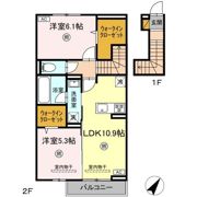 ヒルズ平泉 Dの間取り画像