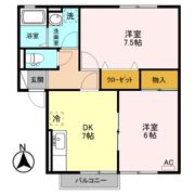グランエール Bの間取り画像