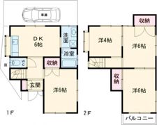 向洋新町戸建ての間取り画像