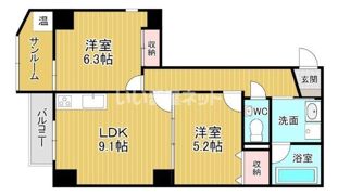 アクシルコート富山駅北の間取り画像