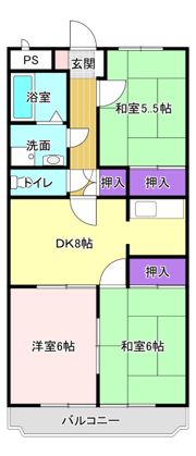 ルミエール小林Ⅰの間取り画像