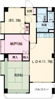 ハイツかすみ野Ⅱの間取り画像