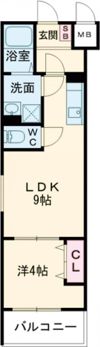 badge瓜破westの間取り画像