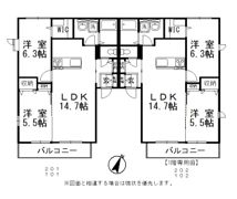 ベルグラース新保Cの間取り画像