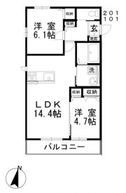 ビューティフル Ⅰの間取り画像