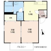 アレズィ七隈 B棟の間取り画像