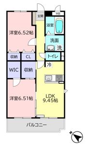 Dear Nest関間の間取り画像
