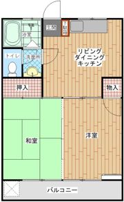 岡村ハイツの間取り画像