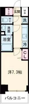 GENOVIA神戸湊川公園の間取り画像