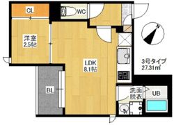 R-smart 悦陽重陽の間取り画像