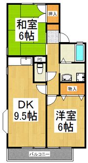 ドゥエル所沢Aの間取り画像