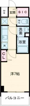 GENOVIA神戸湊川公園の間取り画像