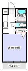 レジデンスオガタの間取り画像